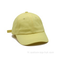 Casquette de papa jaune ajusté en gros